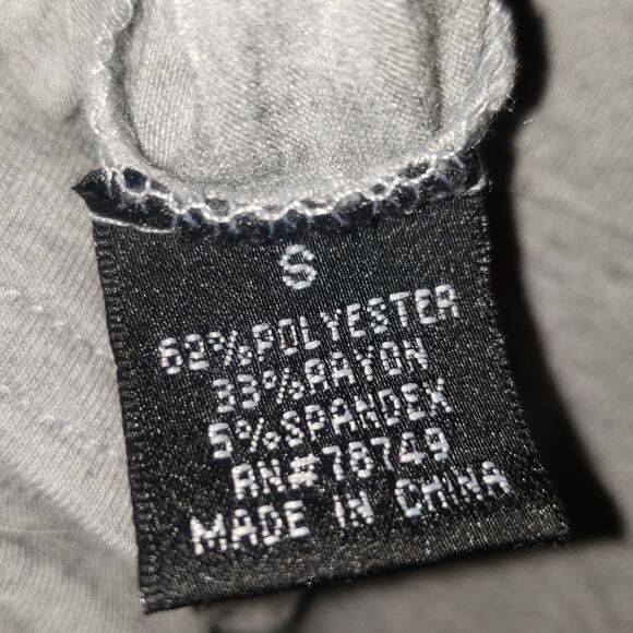 90s Wet Seal riveted long sleeve top women's size small gray wrap bandage - Picture 7 of 9